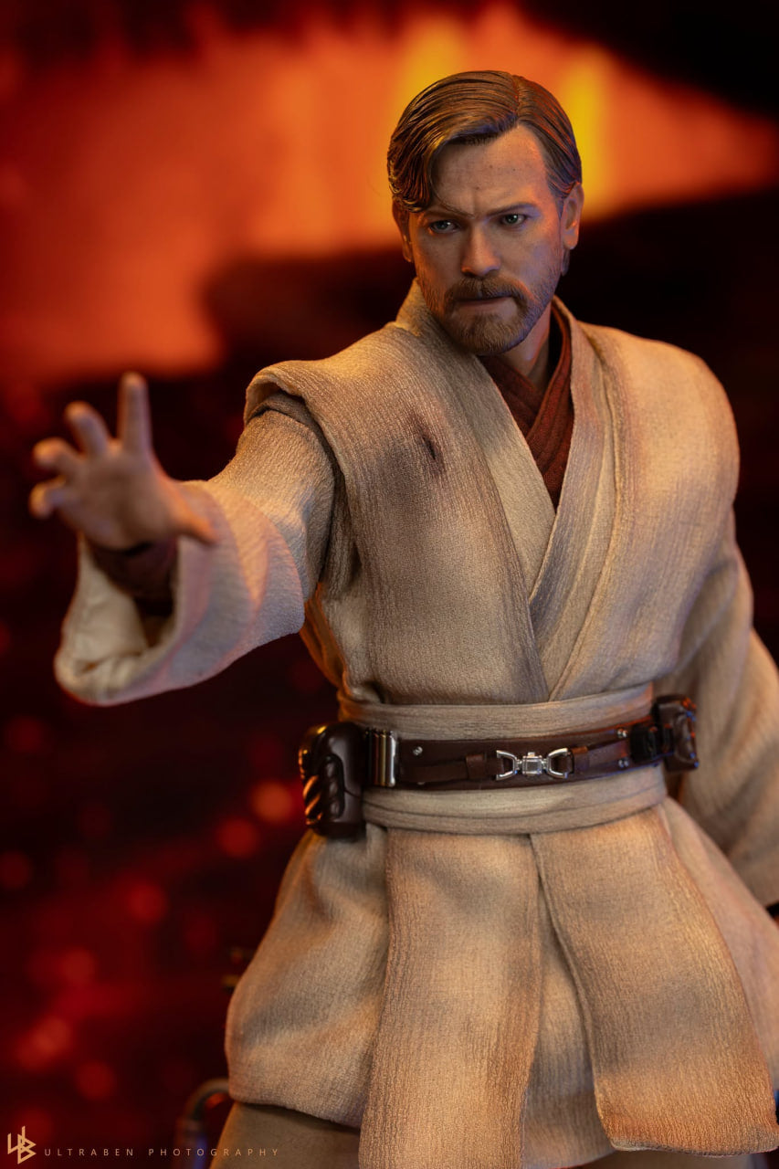 READY🔥Hot Toys MMS843 Star Wars: Revenge Of The Sith - Obi-Wan Kenobi (Mustafar) 1/6th Scale Collectible Figure