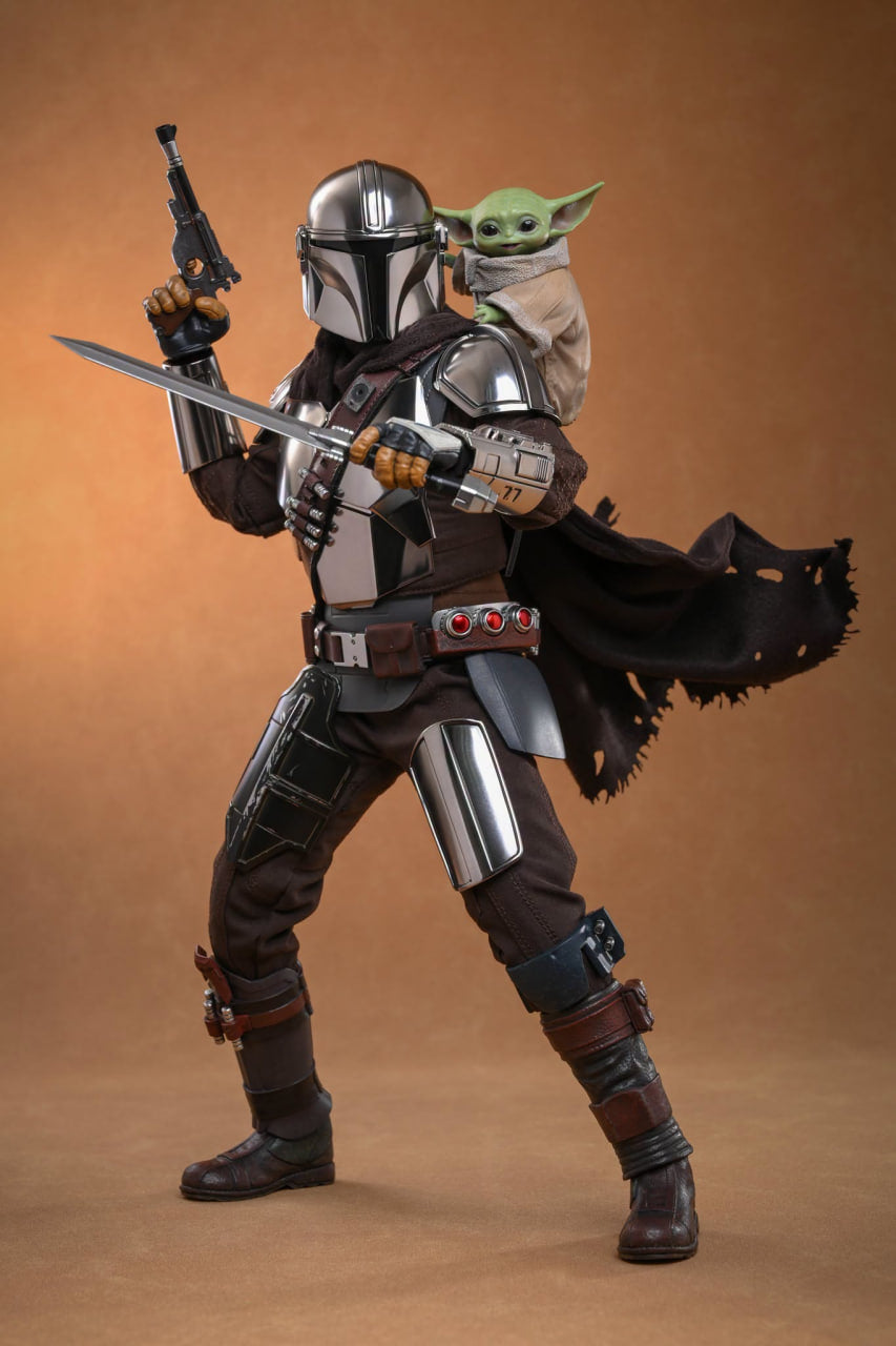 READY🔥Hot Toys MMS872 Star Wars: The Mandalorian & Grogu - The Mandalorian & Grogu Collectible Set (Deluxe Version)
