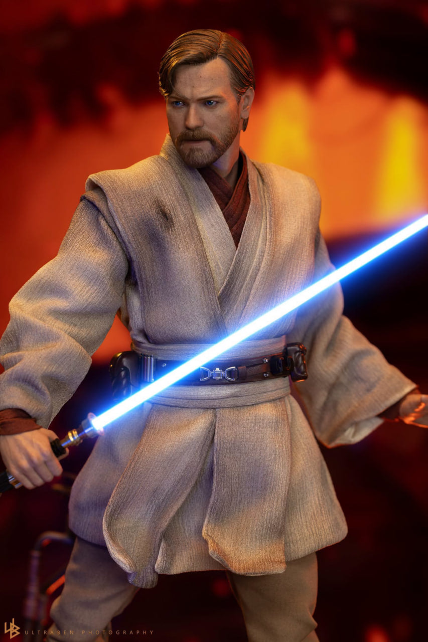 READY🔥Hot Toys MMS843 Star Wars: Revenge Of The Sith - Obi-Wan Kenobi (Mustafar) 1/6th Scale Collectible Figure