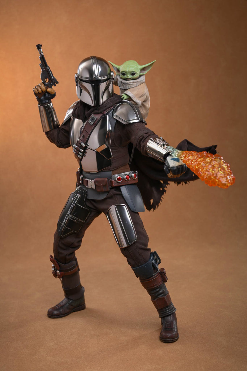 READY🔥Hot Toys MMS872 Star Wars: The Mandalorian & Grogu - The Mandalorian & Grogu Collectible Set (Deluxe Version)