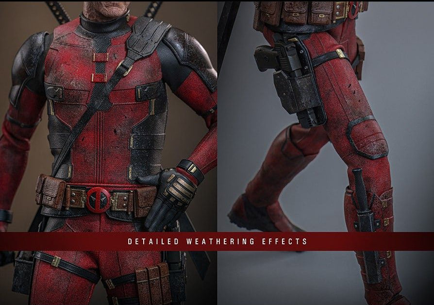 READY🔥Hot Toys MMS782 Deadpool & Wolverine 1/6th scale Deadpool (Battling Version) Collectible Figure