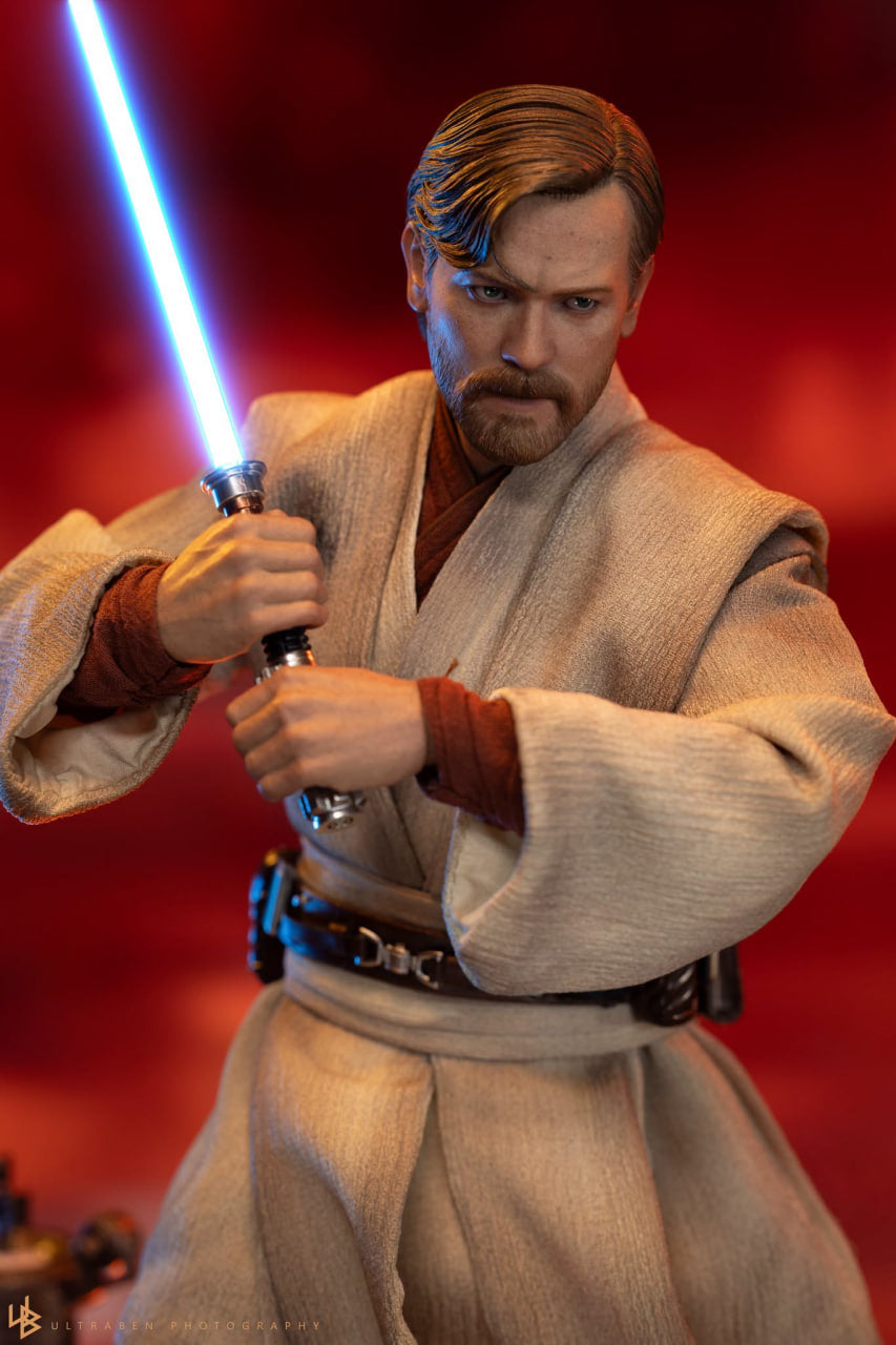 READY🔥Hot Toys MMS843 Star Wars: Revenge Of The Sith - Obi-Wan Kenobi (Mustafar) 1/6th Scale Collectible Figure