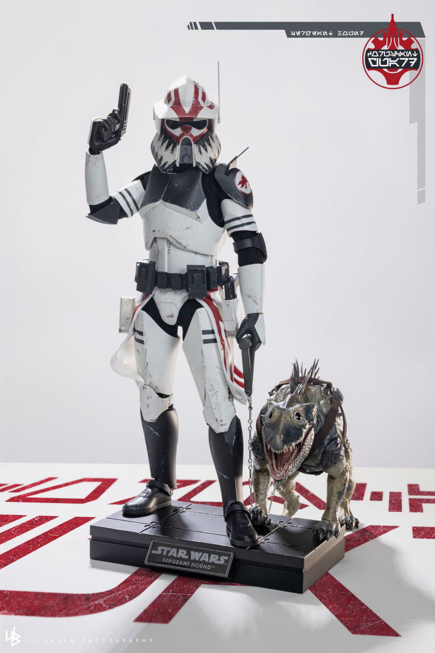 READY🔥Hot Toys TMS167 Star Wars: The Clone Wars - Sergeant Hound 1/6th Scale Collectible Figure