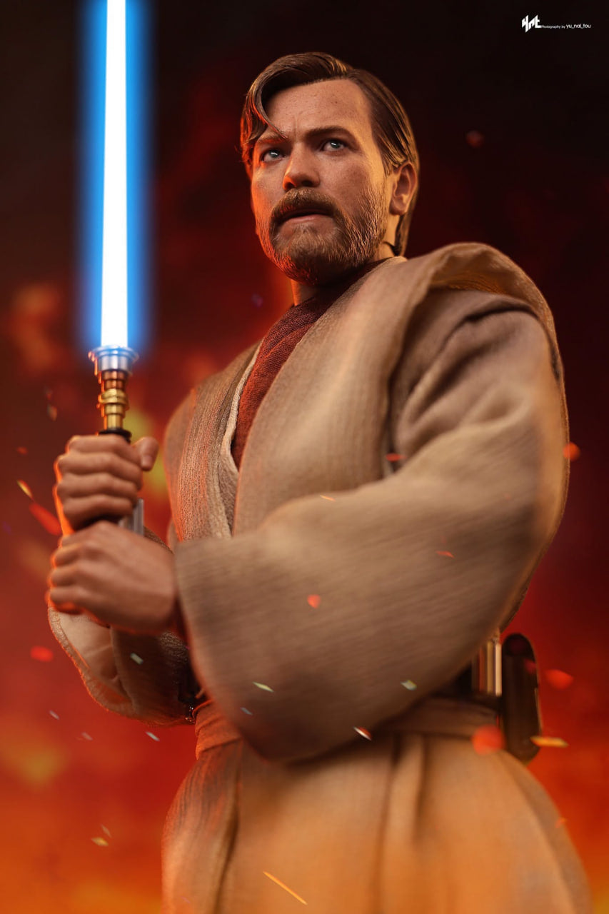 READY🔥Hot Toys MMS843 Star Wars: Revenge Of The Sith - Obi-Wan Kenobi (Mustafar) 1/6th Scale Collectible Figure