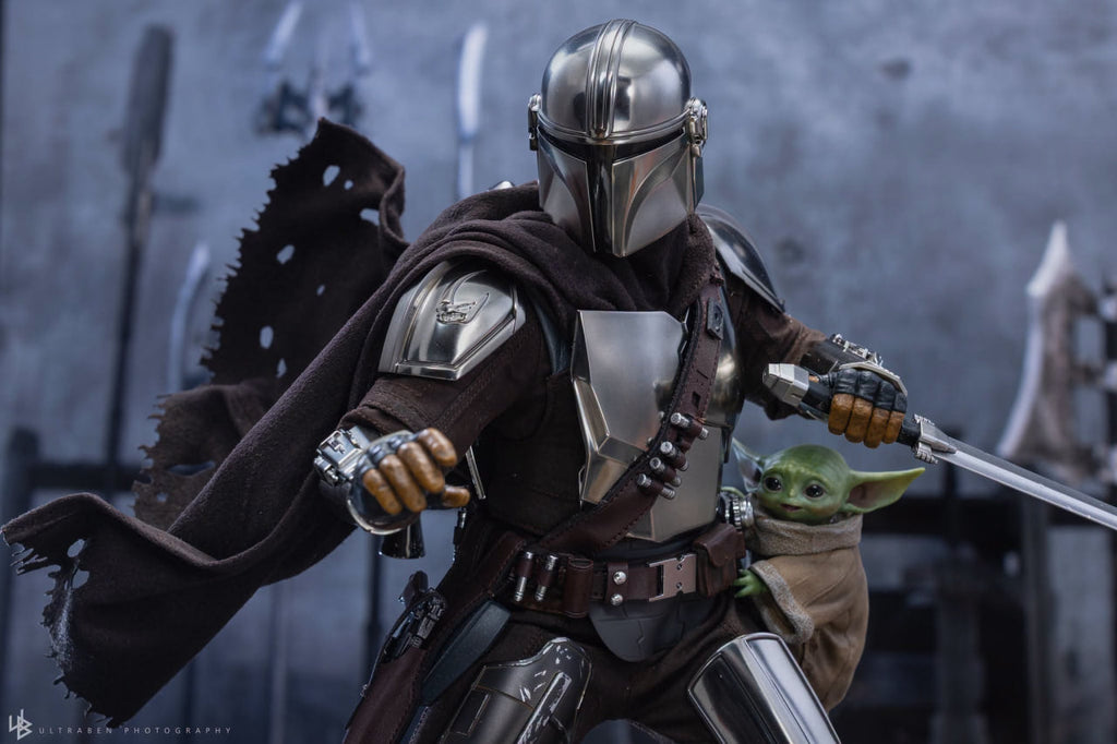READY🔥Hot Toys MMS872 Star Wars: The Mandalorian & Grogu - The Mandalorian & Grogu Collectible Set (Deluxe Version)