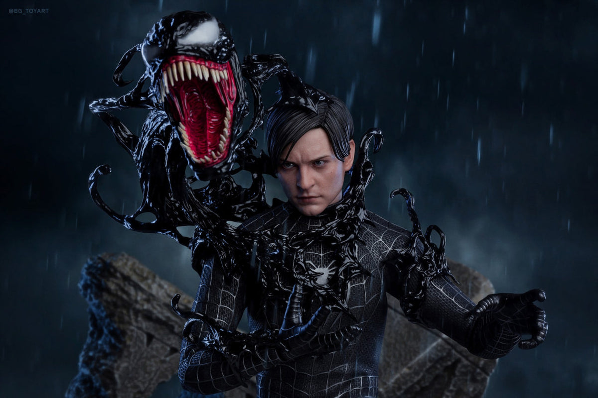 READY🔥Hot Toys MMS728B Spider-Man 3 Spiderman (Black Suit) (Deluxe Version) Special Edition 1/6th Scale Collectible Figure