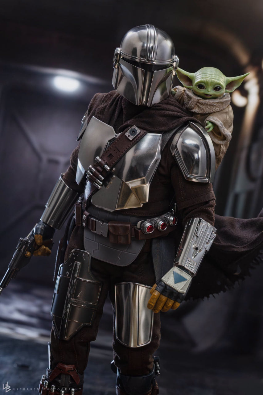 READY🔥Hot Toys MMS872 Star Wars: The Mandalorian & Grogu - The Mandalorian & Grogu Collectible Set (Deluxe Version)