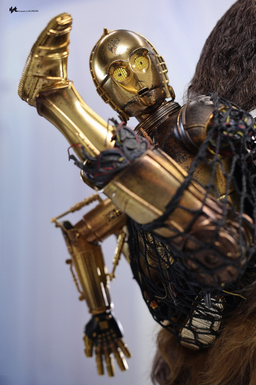 READY🔥Hot Toys MMS766 Star Wars: Episode V The Empire Strikes Back 1/6th scale Chewbacca with Disassembled C3PO Collectible Figure