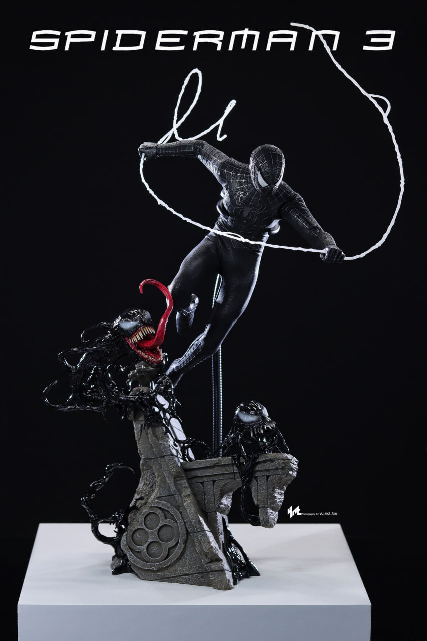 READY🔥Hot Toys MMS728B Spider-Man 3 Spiderman (Black Suit) (Deluxe Version) Special Edition 1/6th Scale Collectible Figure