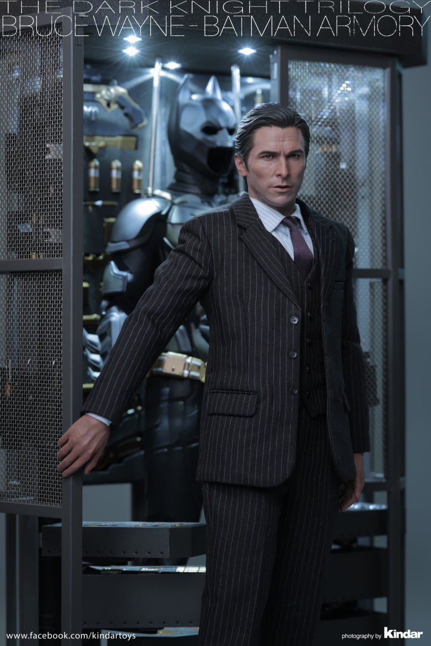 READY🔥Hot Toys MMS750 Batman The Dark Knight - 1/6th scale Batman Armory with Bruce Wayne (2.0) Collectible Set