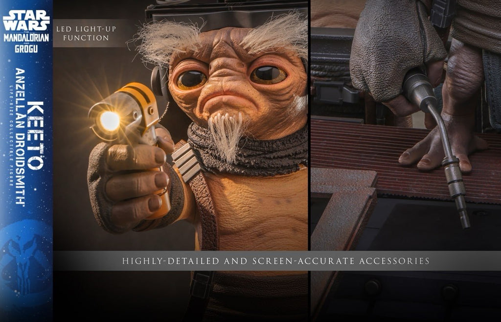 READY🔥Hot Toys LMS018 Star Wars: The Mandalorian & Grogu Keeto (Anzellan Droidsmith) Life-Size Collectible Figure