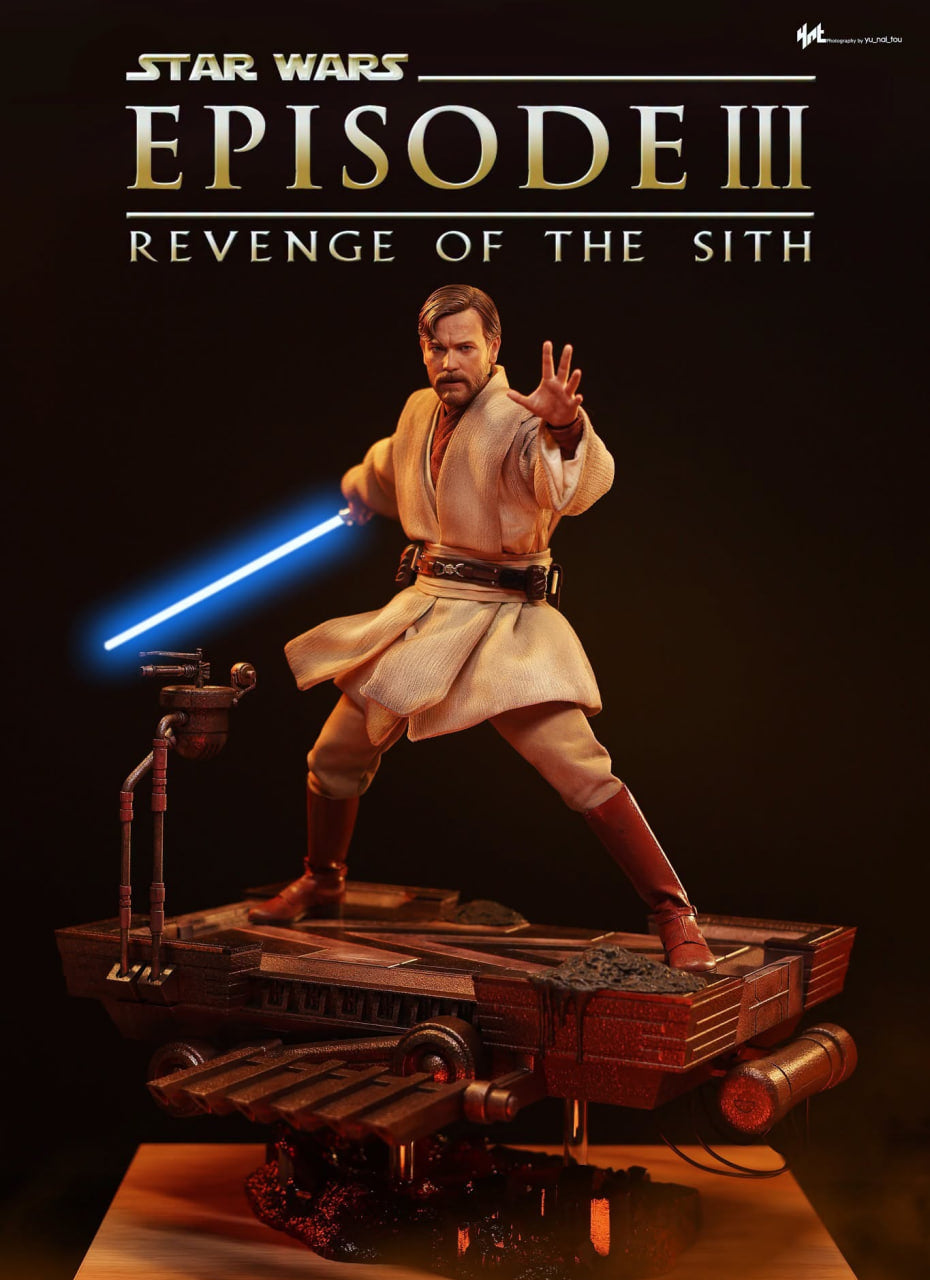 READY🔥Hot Toys MMS843 Star Wars: Revenge Of The Sith - Obi-Wan Kenobi (Mustafar) 1/6th Scale Collectible Figure