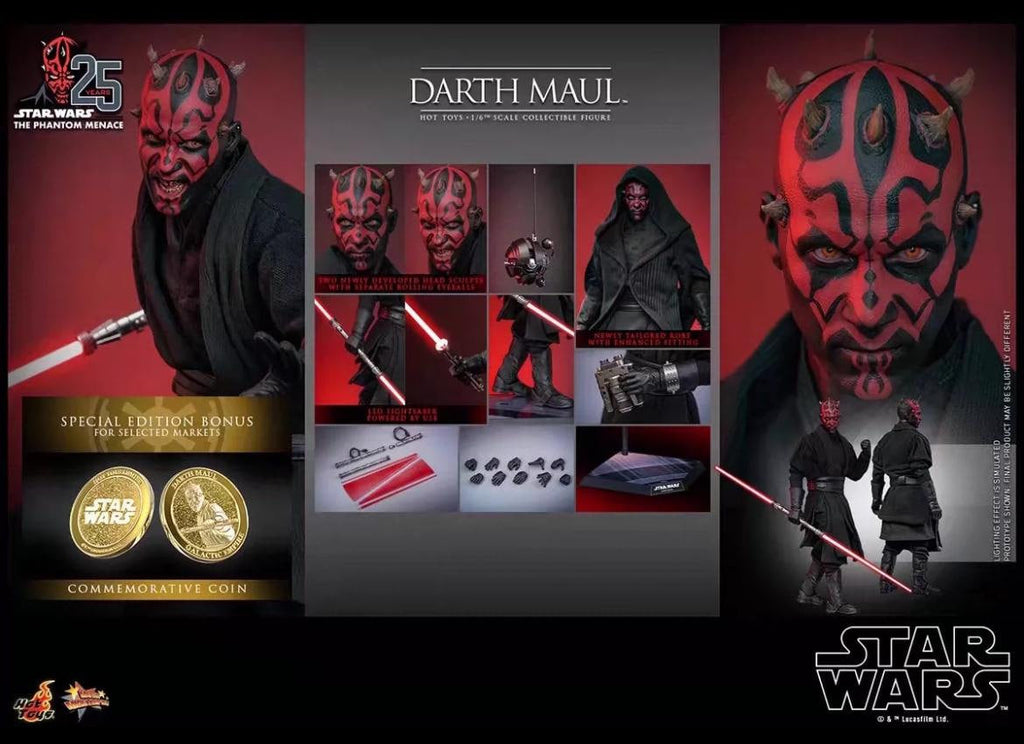 READY🔥Hot Toys Star Wars MMS748 MMS748b Episode I The Phantom Menace Darth Maul 1/6 Collector & Special Edition