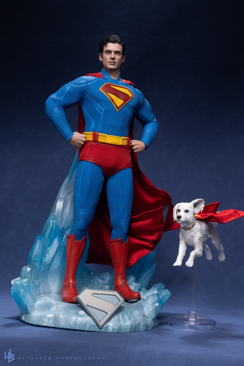 READY🔥Hot Toys MMS812 Superman 1/6th Scale Superman & Krypto Collectible Set
