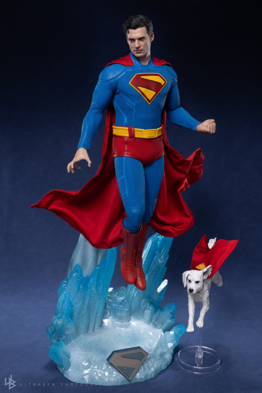 READY🔥Hot Toys MMS812 Superman 1/6th Scale Superman & Krypto Collectible Set