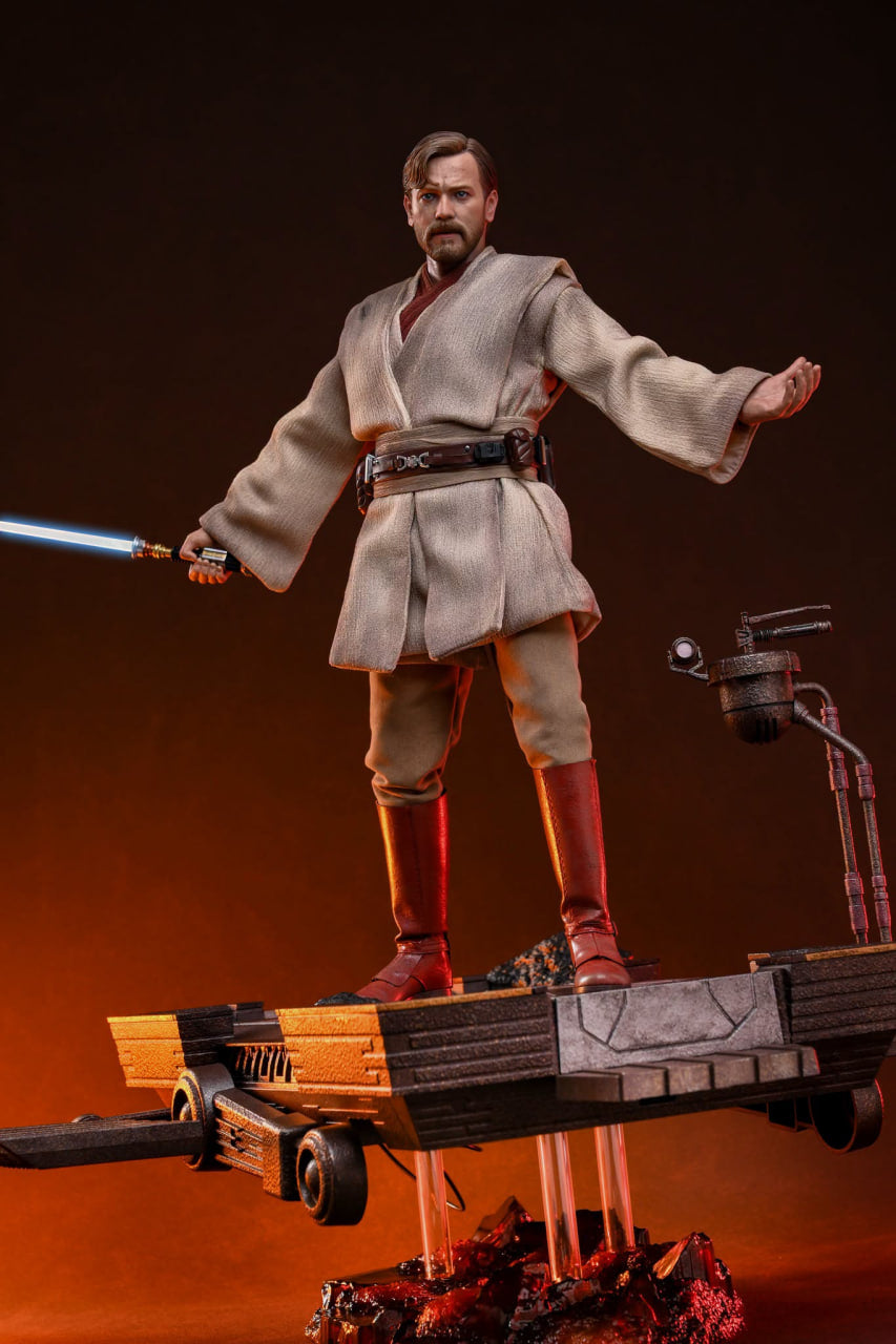 READY🔥Hot Toys MMS843 Star Wars: Revenge Of The Sith - Obi-Wan Kenobi (Mustafar) 1/6th Scale Collectible Figure