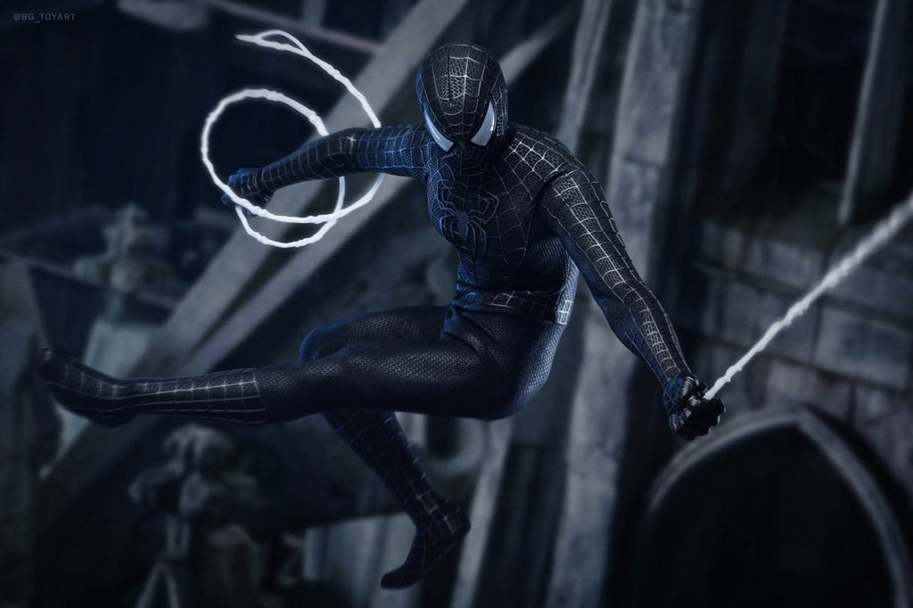 READY🔥Hot Toys MMS728B Spider-Man 3 Spiderman (Black Suit) (Deluxe Version) Special Edition 1/6th Scale Collectible Figure