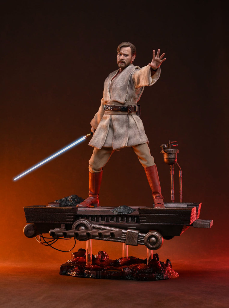 READY🔥Hot Toys MMS843 Star Wars: Revenge Of The Sith - Obi-Wan Kenobi (Mustafar) 1/6th Scale Collectible Figure