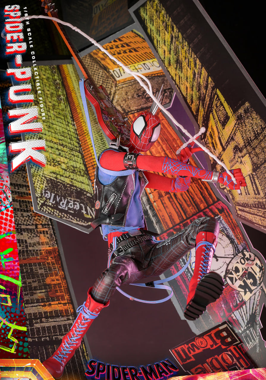 READY🔥Hot Toys MMS726 Spiderman Across the Spider Verse Spider Punk 1/6 Scale Collectible Figure Standard Version