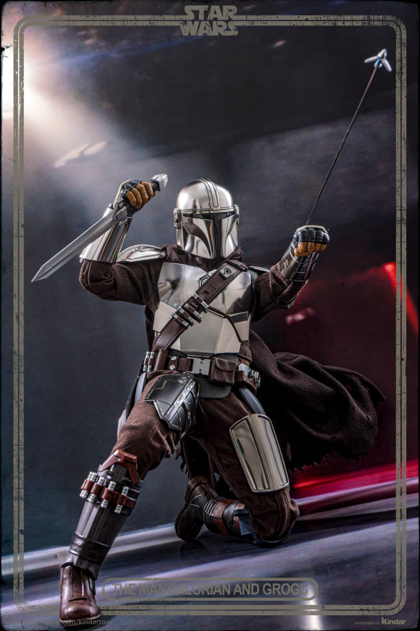 READY🔥Hot Toys MMS872 Star Wars: The Mandalorian & Grogu - The Mandalorian & Grogu Collectible Set (Deluxe Version)