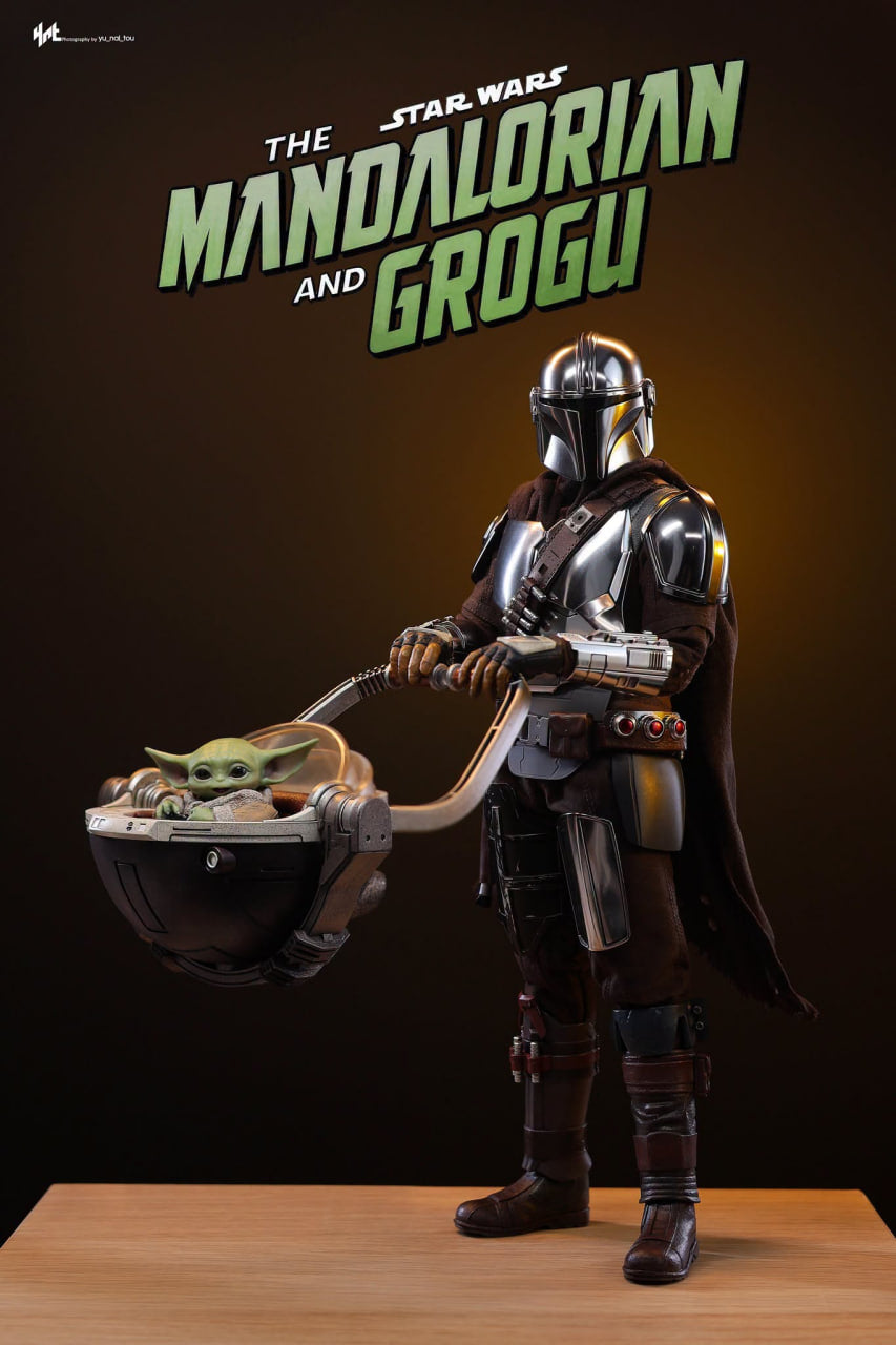 READY🔥Hot Toys MMS872 Star Wars: The Mandalorian & Grogu - The Mandalorian & Grogu Collectible Set (Deluxe Version)