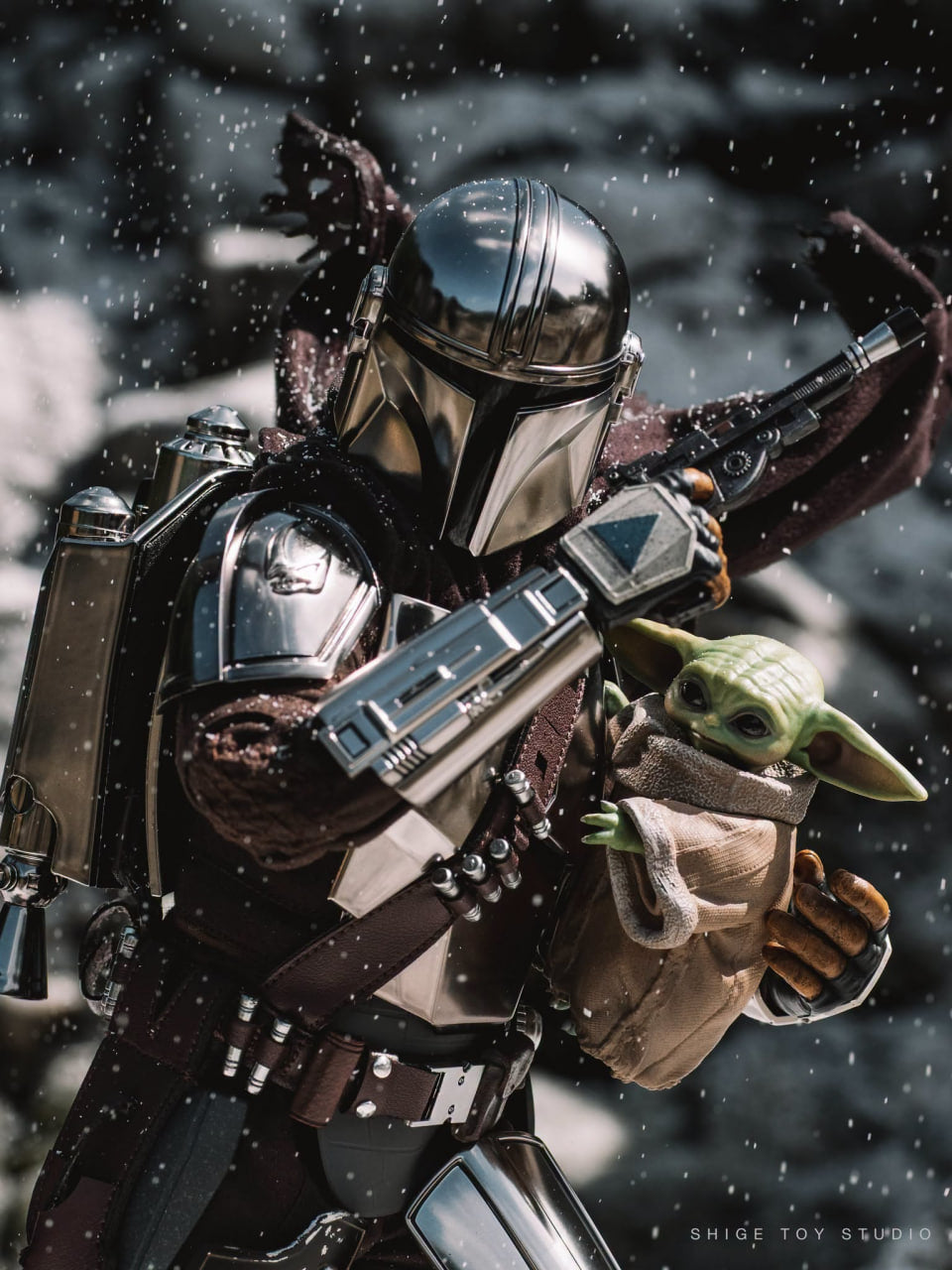 READY🔥Hot Toys MMS872 Star Wars: The Mandalorian & Grogu - The Mandalorian & Grogu Collectible Set (Deluxe Version)