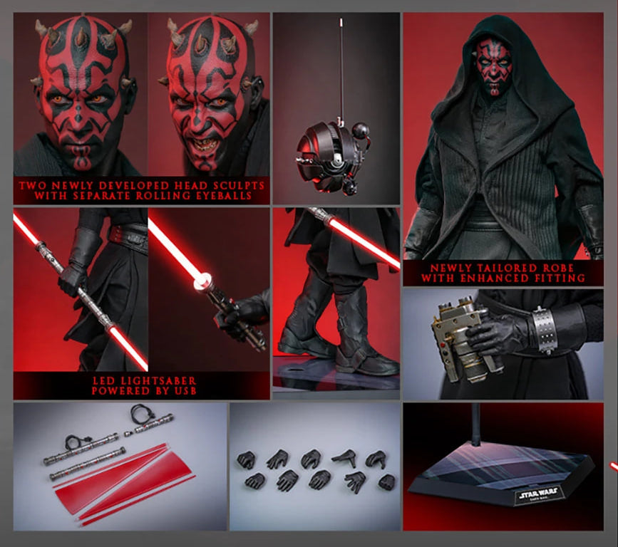 READY🔥Hot Toys Star Wars MMS748 MMS748b Episode I The Phantom Menace Darth Maul 1/6 Collector & Special Edition