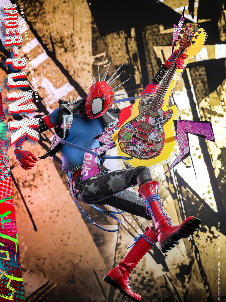 READY🔥Hot Toys MMS726 Spiderman Across the Spider Verse Spider Punk 1/6 Scale Collectible Figure Standard Version