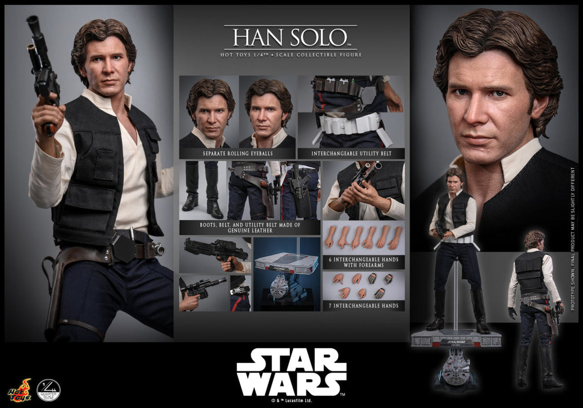 Preorder🔥Hot Toys QS026 Star Wars: A New Hope Han Solo 1/4th scale Collectible Figure