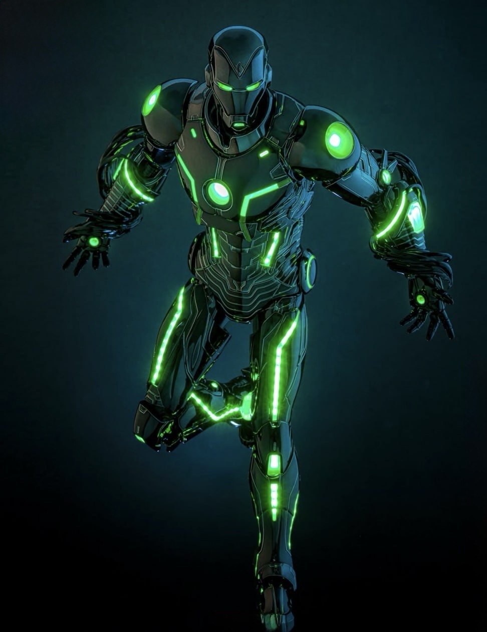 READY🔥Hot Toys CMS036D83 Marvel Comics Superior Iron Man (Infamous Neon Version) [Hot Toys Exclusive] 1/6th scale Collectible Figure
