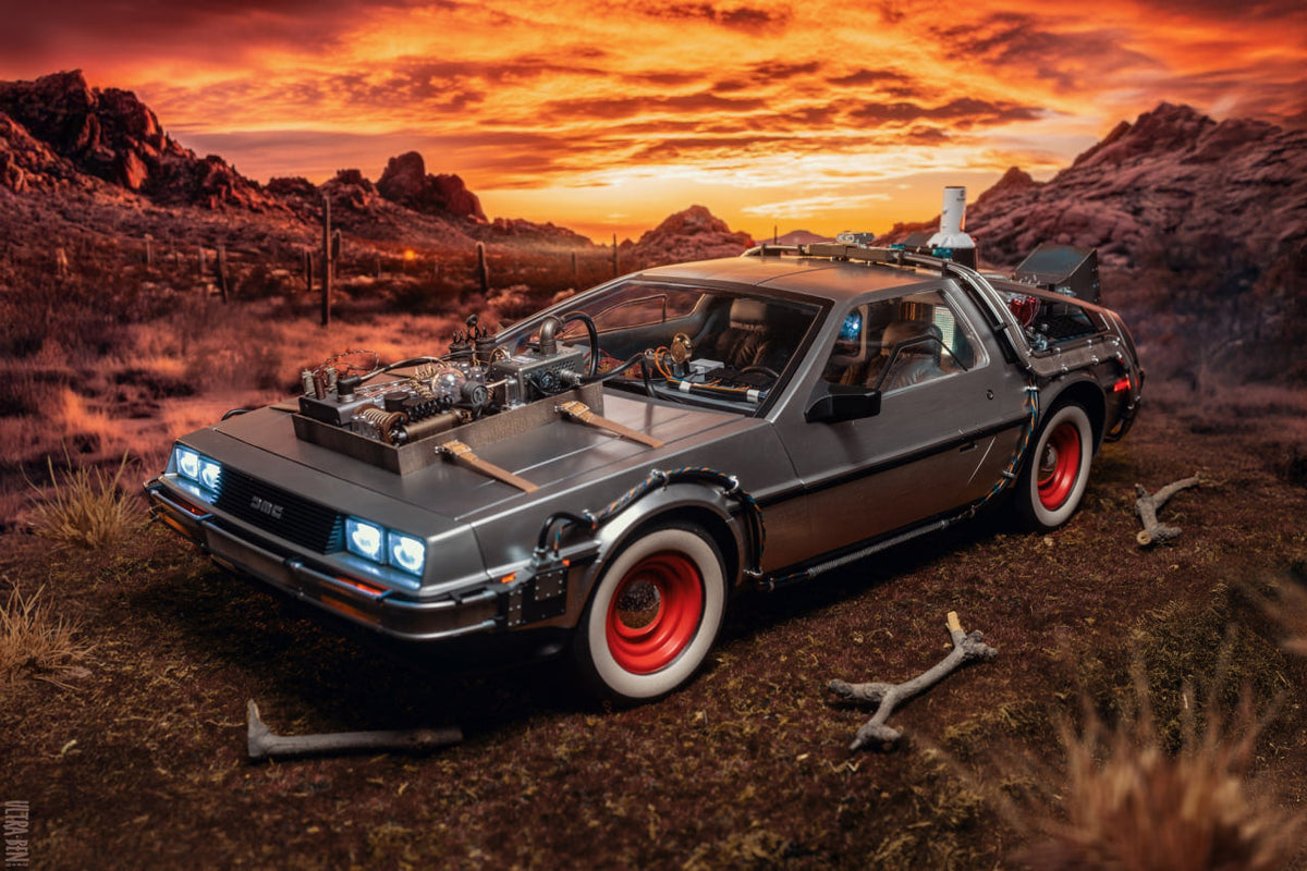 READY🔥Hot Toys MMS738 BACK TO THE FUTURE III 1/6 DELOREAN TIME MACHINE