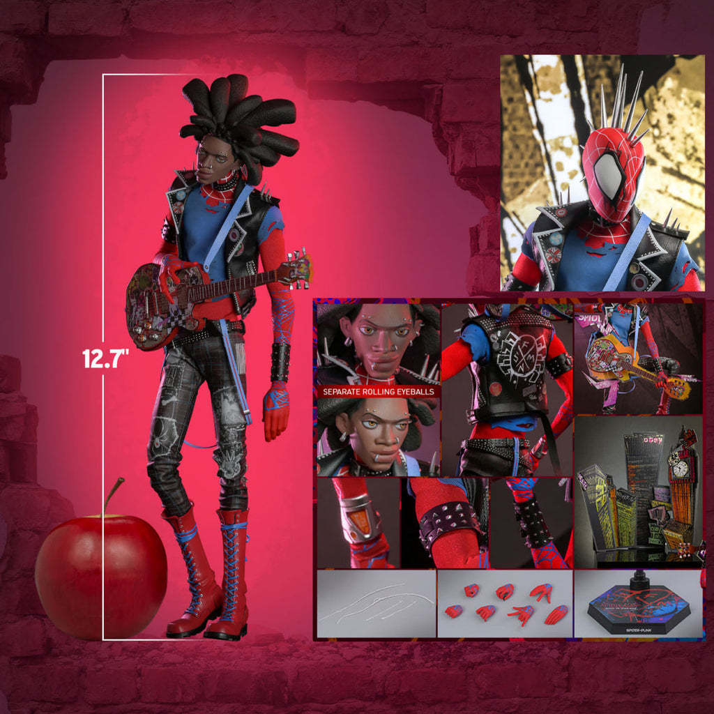 READY🔥Hot Toys MMS726 Spiderman Across the Spider Verse Spider Punk 1/6 Scale Collectible Figure Standard Version