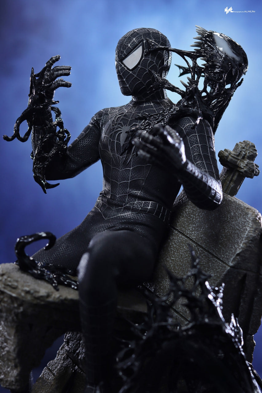 READY🔥Hot Toys MMS728B Spider-Man 3 Spiderman (Black Suit) (Deluxe Version) Special Edition 1/6th Scale Collectible Figure