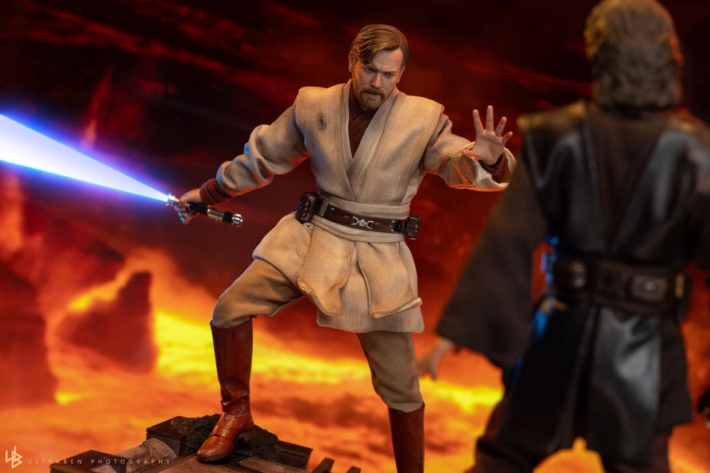 READY🔥Hot Toys MMS843 Star Wars: Revenge Of The Sith - Obi-Wan Kenobi (Mustafar) 1/6th Scale Collectible Figure