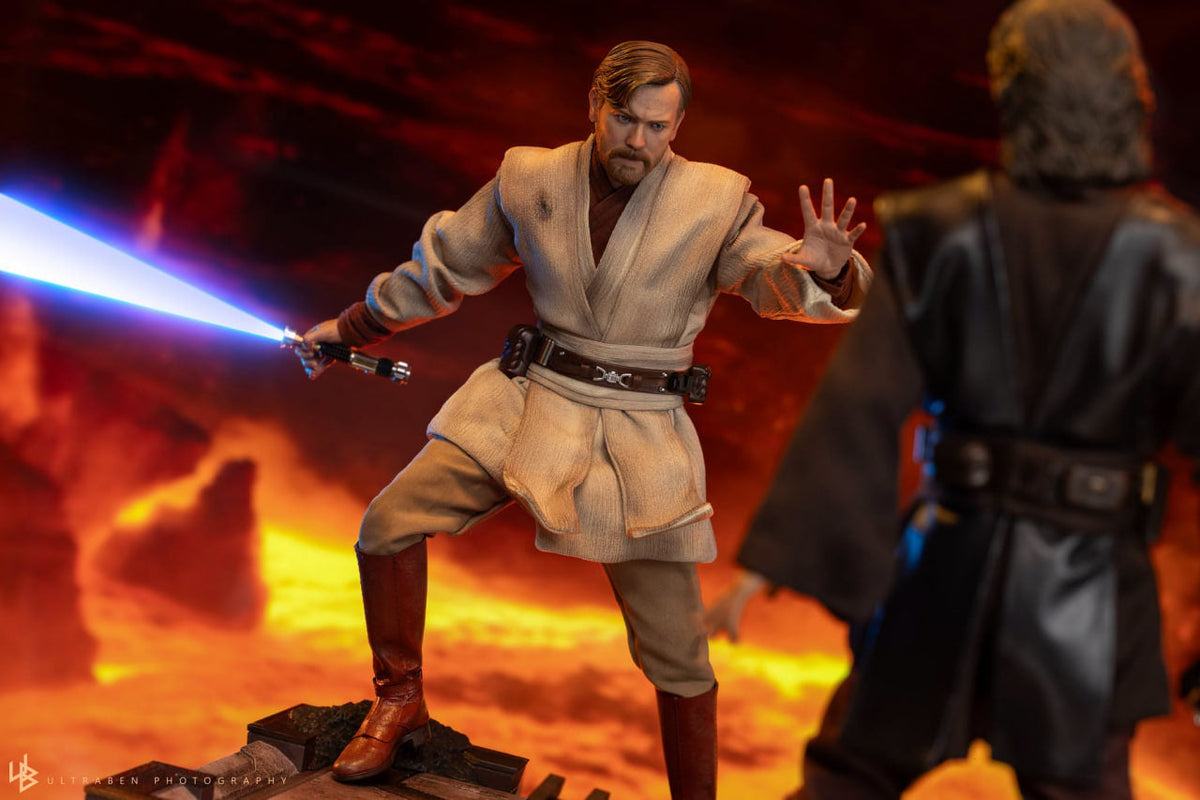 READY🔥Hot Toys MMS843 Star Wars: Revenge Of The Sith - Obi-Wan Kenobi (Mustafar) 1/6th Scale Collectible Figure