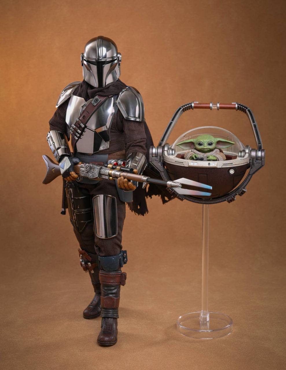 READY🔥Hot Toys MMS872 Star Wars: The Mandalorian & Grogu - The Mandalorian & Grogu Collectible Set (Deluxe Version)