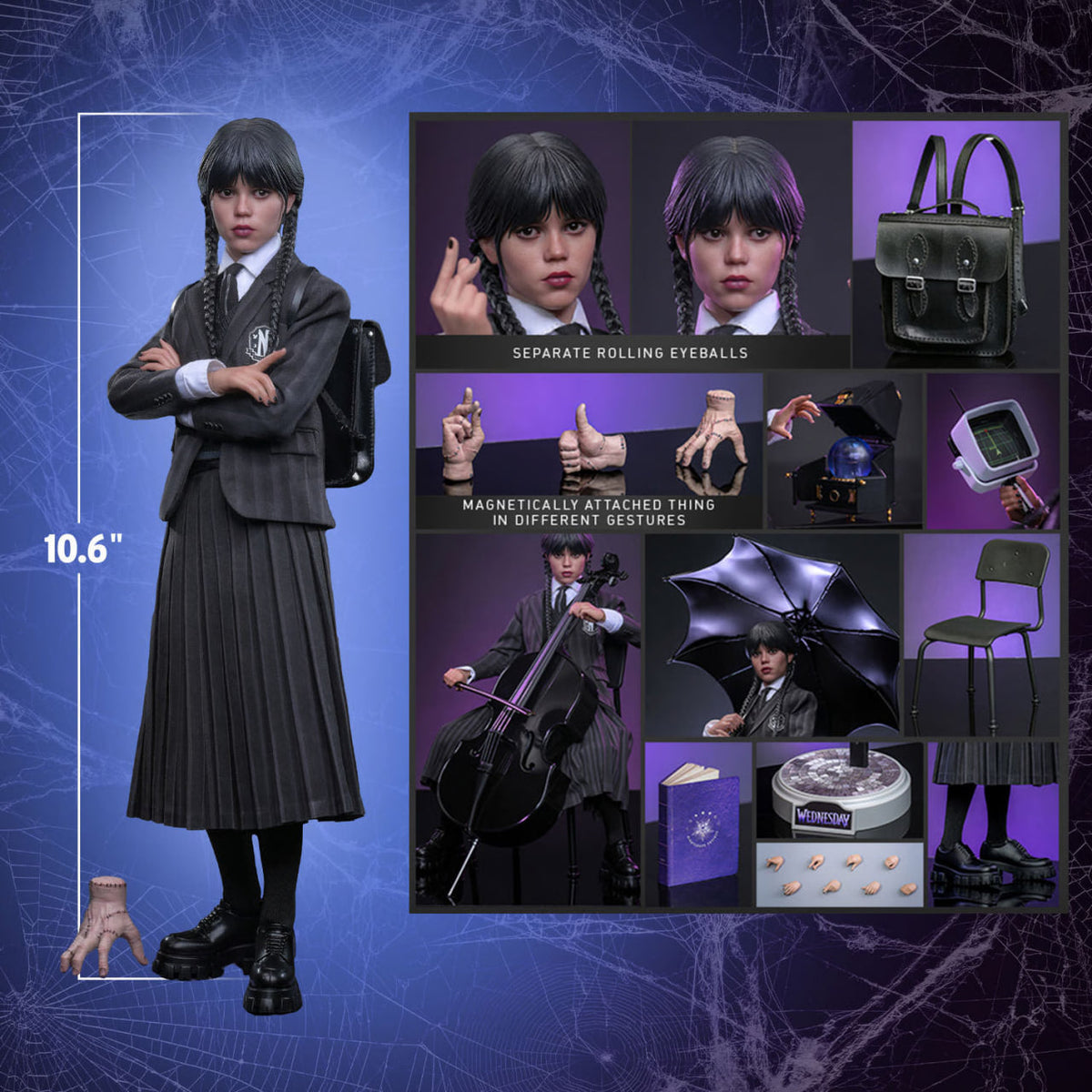 READY🔥Hot Toys TMS135 Wednesday - 1/6th scale Wednesday Collectible Figure