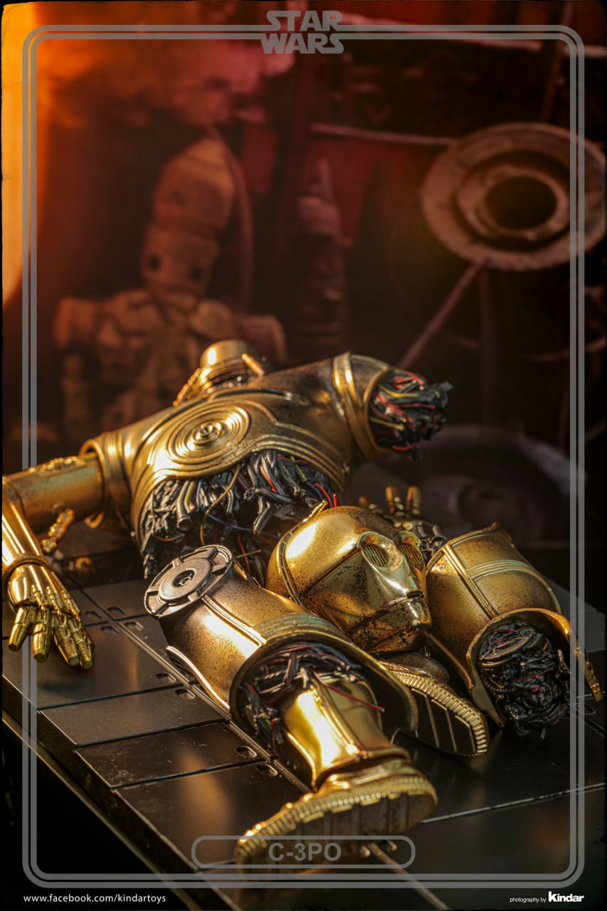 READY🔥Hot Toys MMS766 Star Wars: Episode V The Empire Strikes Back 1/6th scale Chewbacca with Disassembled C3PO Collectible Figure