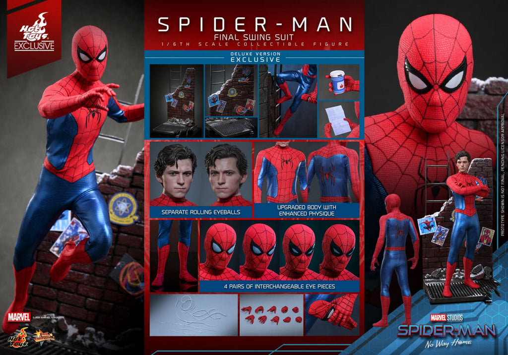 Preorder🔥Hot Toys MMS922 Spider-Man: No Way Home - Spider-Man (Final Swing Suit) (Deluxe Version) [Hot Toys Exclusive]