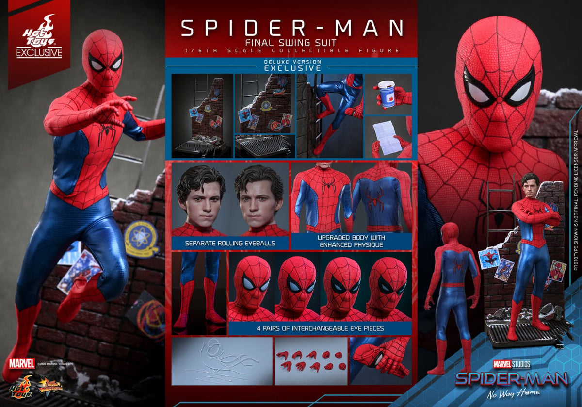 Preorder🔥Hot Toys MMS922 Spider-Man: No Way Home - Spider-Man (Final Swing Suit) (Deluxe Version) [Hot Toys Exclusive]