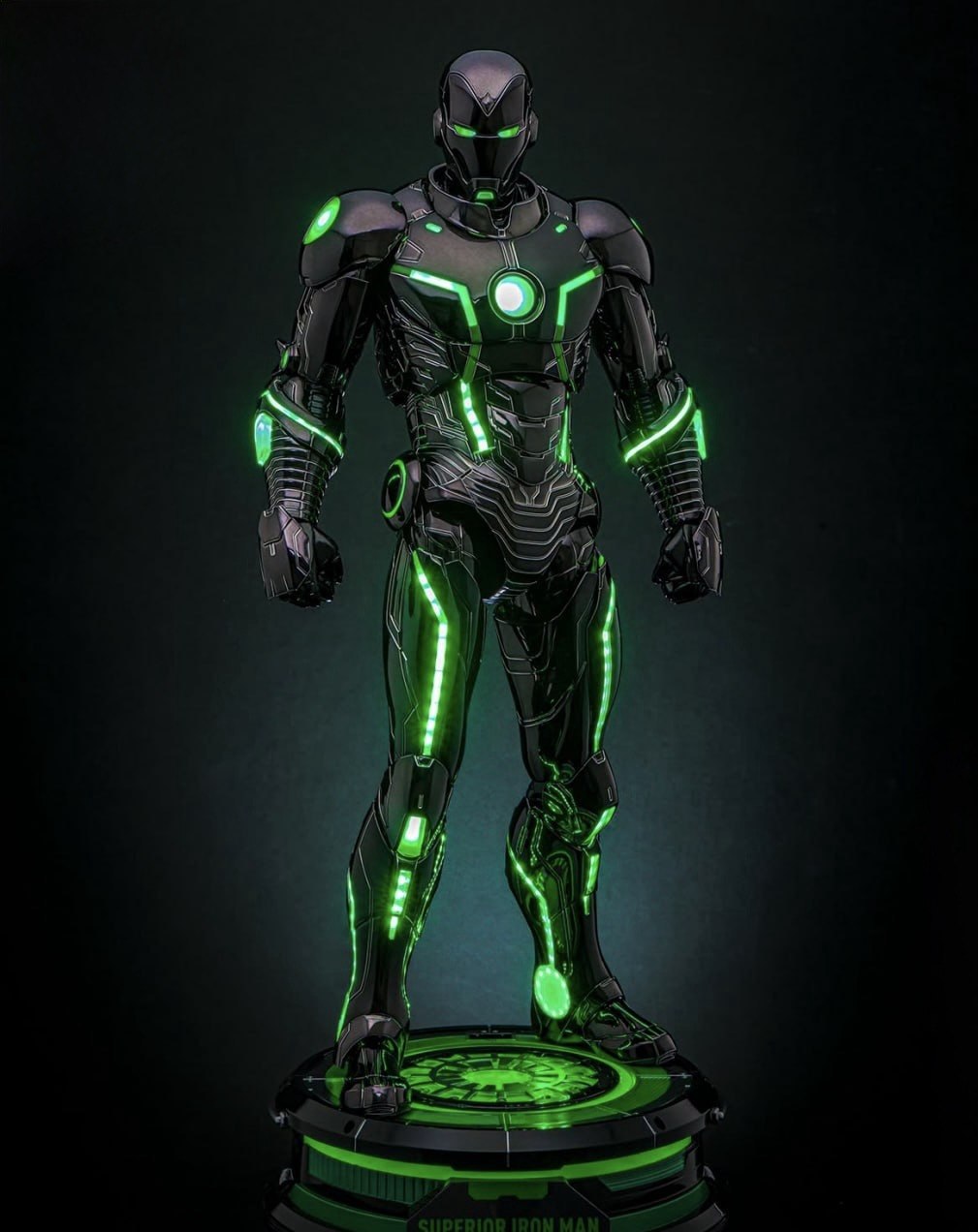 READY🔥Hot Toys CMS036D83 Marvel Comics Superior Iron Man (Infamous Neon Version) [Hot Toys Exclusive] 1/6th scale Collectible Figure