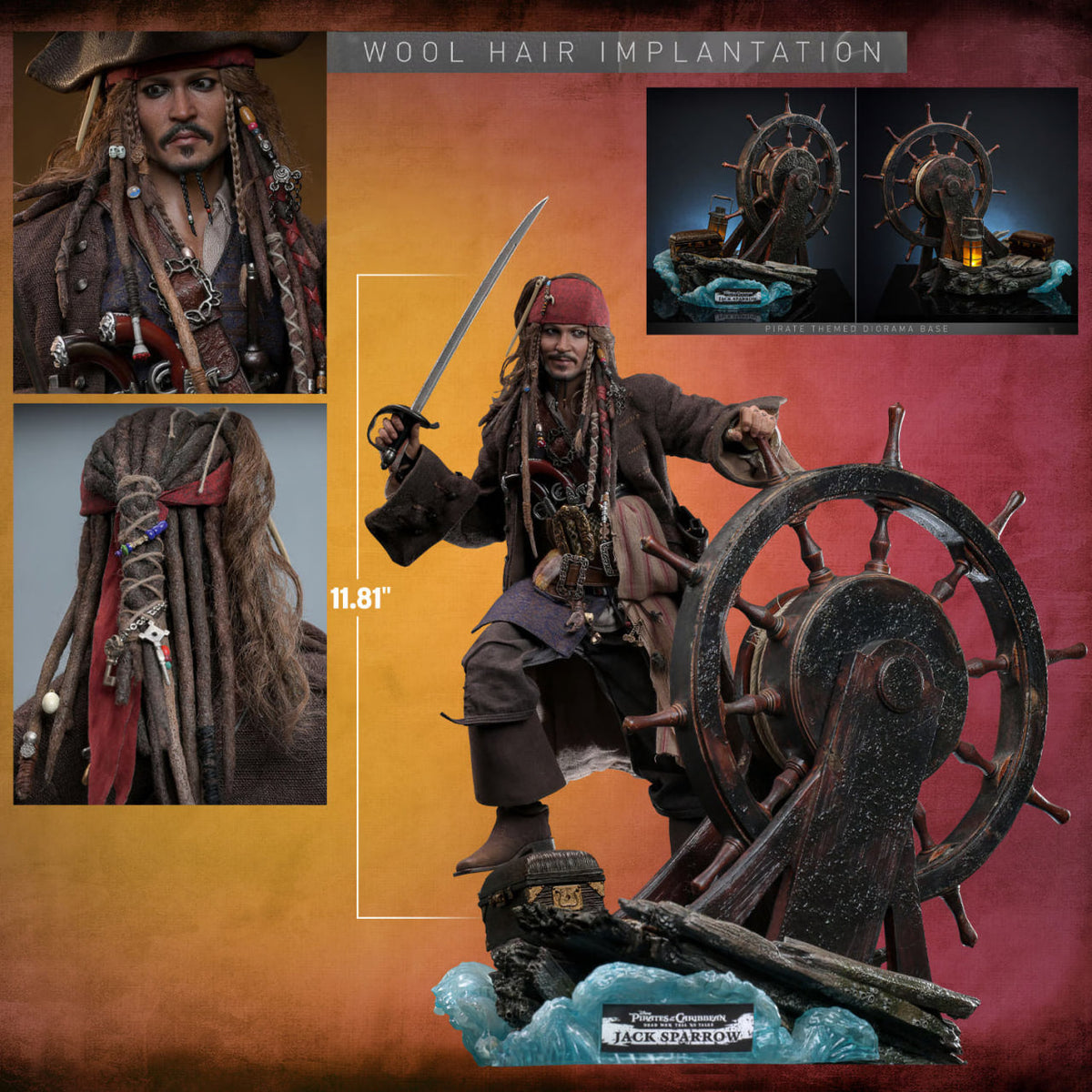 READY🔥Hot Toys DX39AE Pirates of the Caribbean Dead Men Tell No Tales 1/6 Jack Sparrow Artisan Edition Deluxe Version [Hot Toys Exclusive]