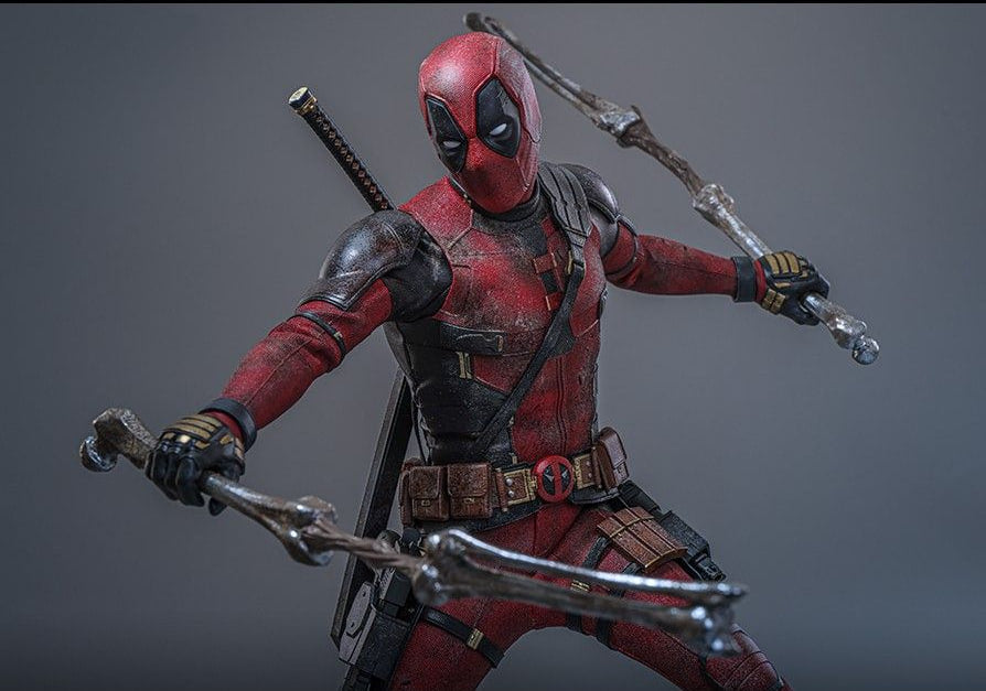 READY🔥Hot Toys MMS782 Deadpool & Wolverine 1/6th scale Deadpool (Battling Version) Collectible Figure