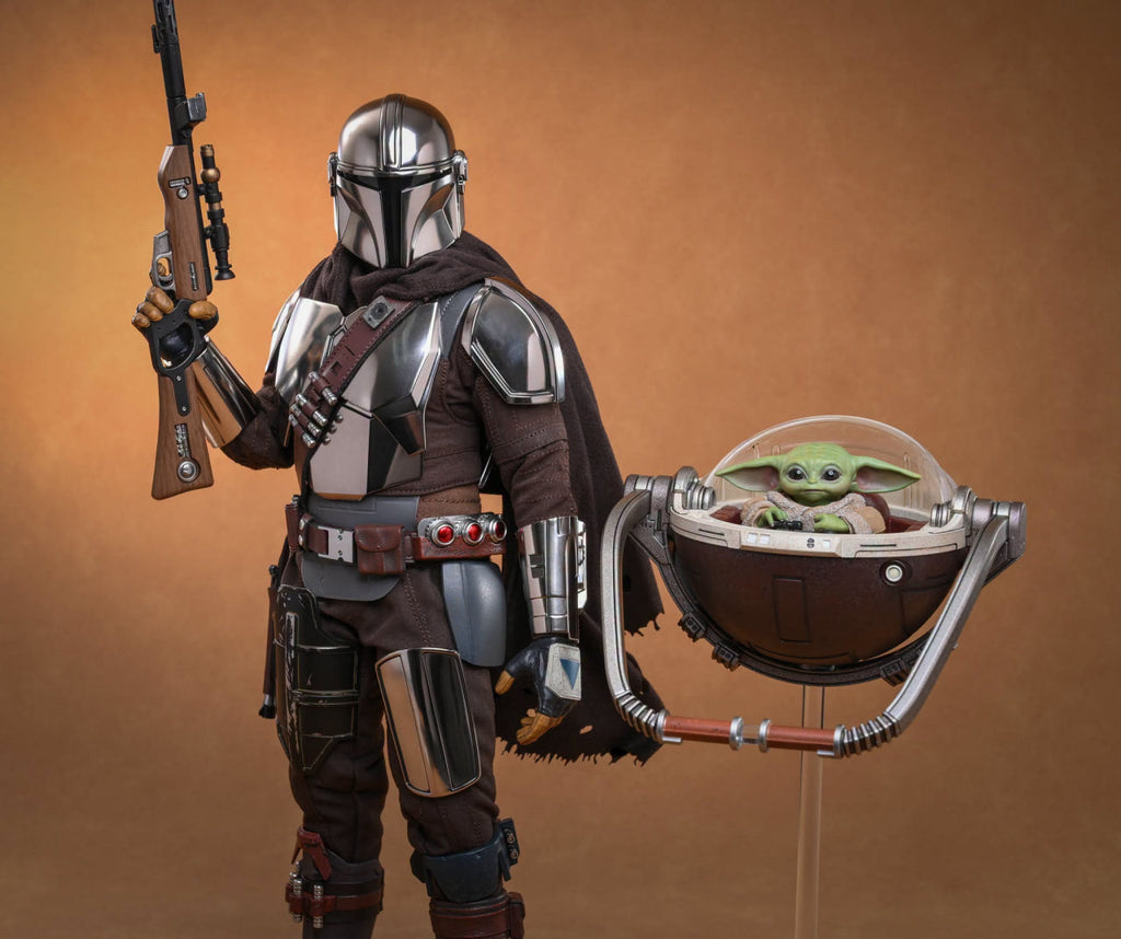 READY🔥Hot Toys MMS872 Star Wars: The Mandalorian & Grogu - The Mandalorian & Grogu Collectible Set (Deluxe Version)