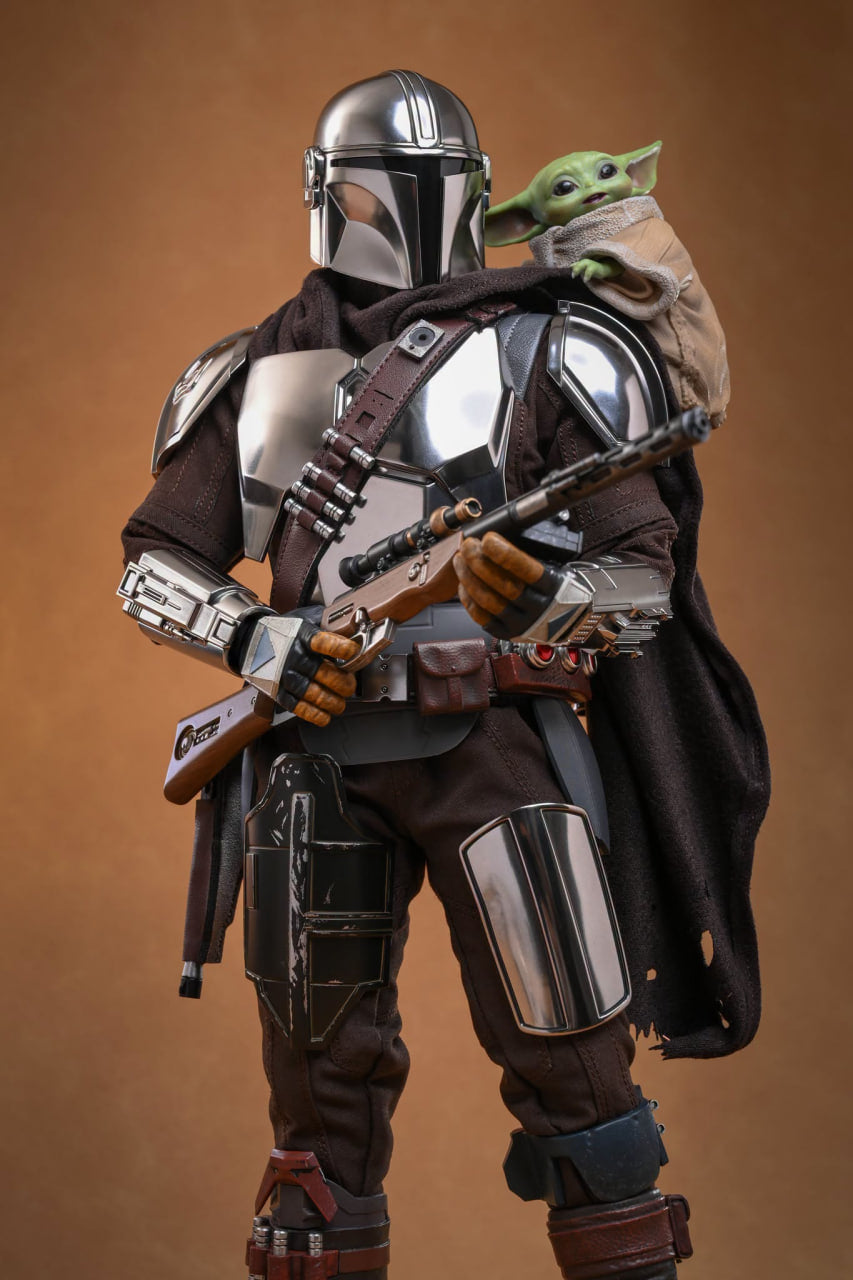 READY🔥Hot Toys MMS872 Star Wars: The Mandalorian & Grogu - The Mandalorian & Grogu Collectible Set (Deluxe Version)