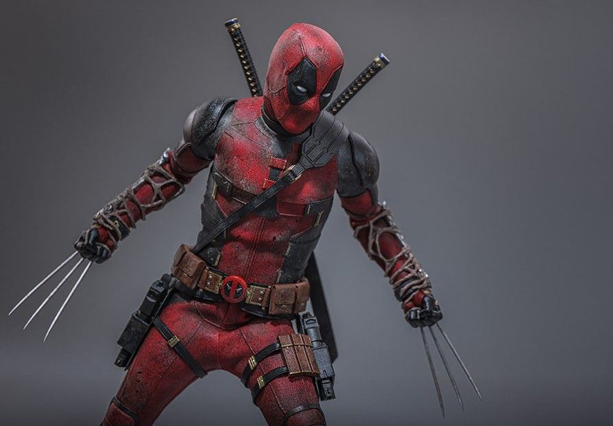 READY🔥Hot Toys MMS782 Deadpool & Wolverine 1/6th scale Deadpool (Battling Version) Collectible Figure