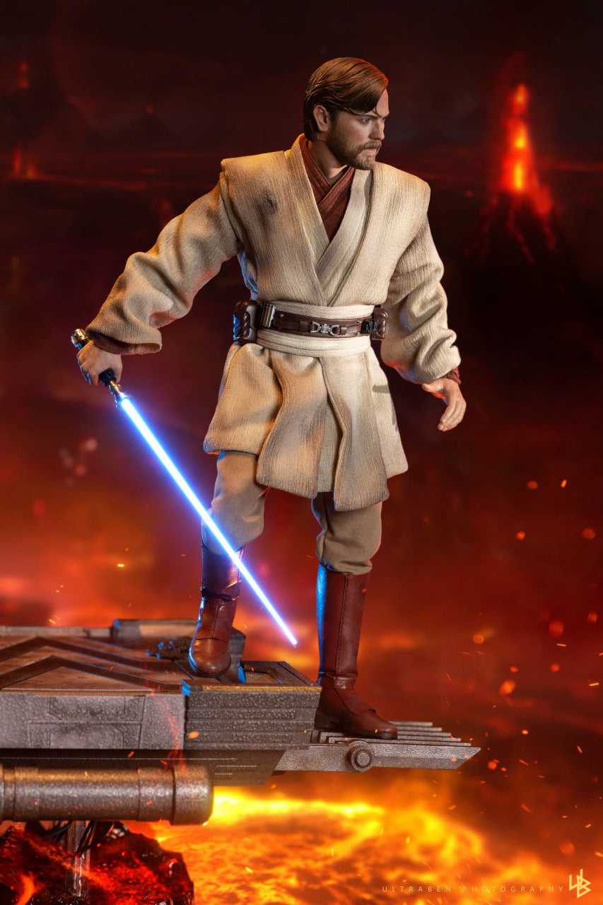 READY🔥Hot Toys MMS843 Star Wars: Revenge Of The Sith - Obi-Wan Kenobi (Mustafar) 1/6th Scale Collectible Figure