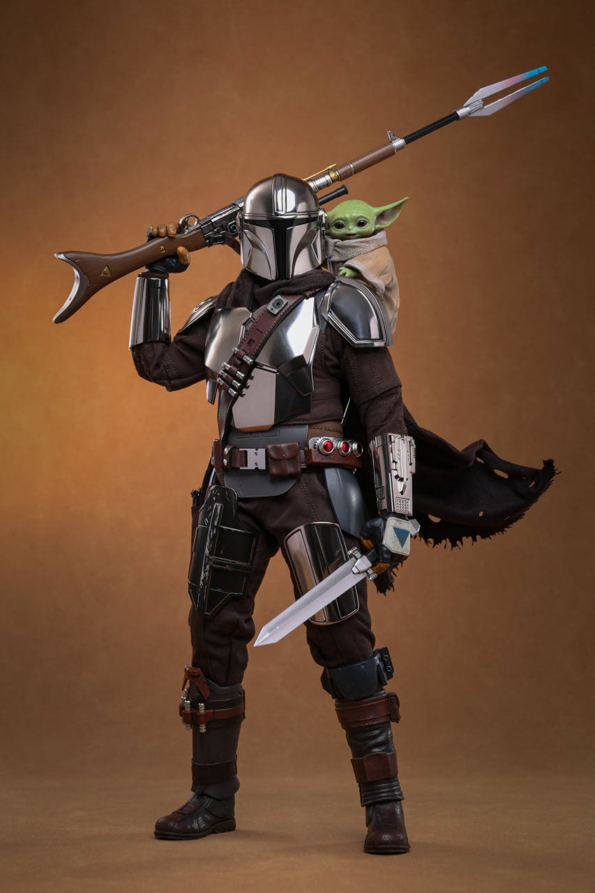 READY🔥Hot Toys MMS872 Star Wars: The Mandalorian & Grogu - The Mandalorian & Grogu Collectible Set (Deluxe Version)