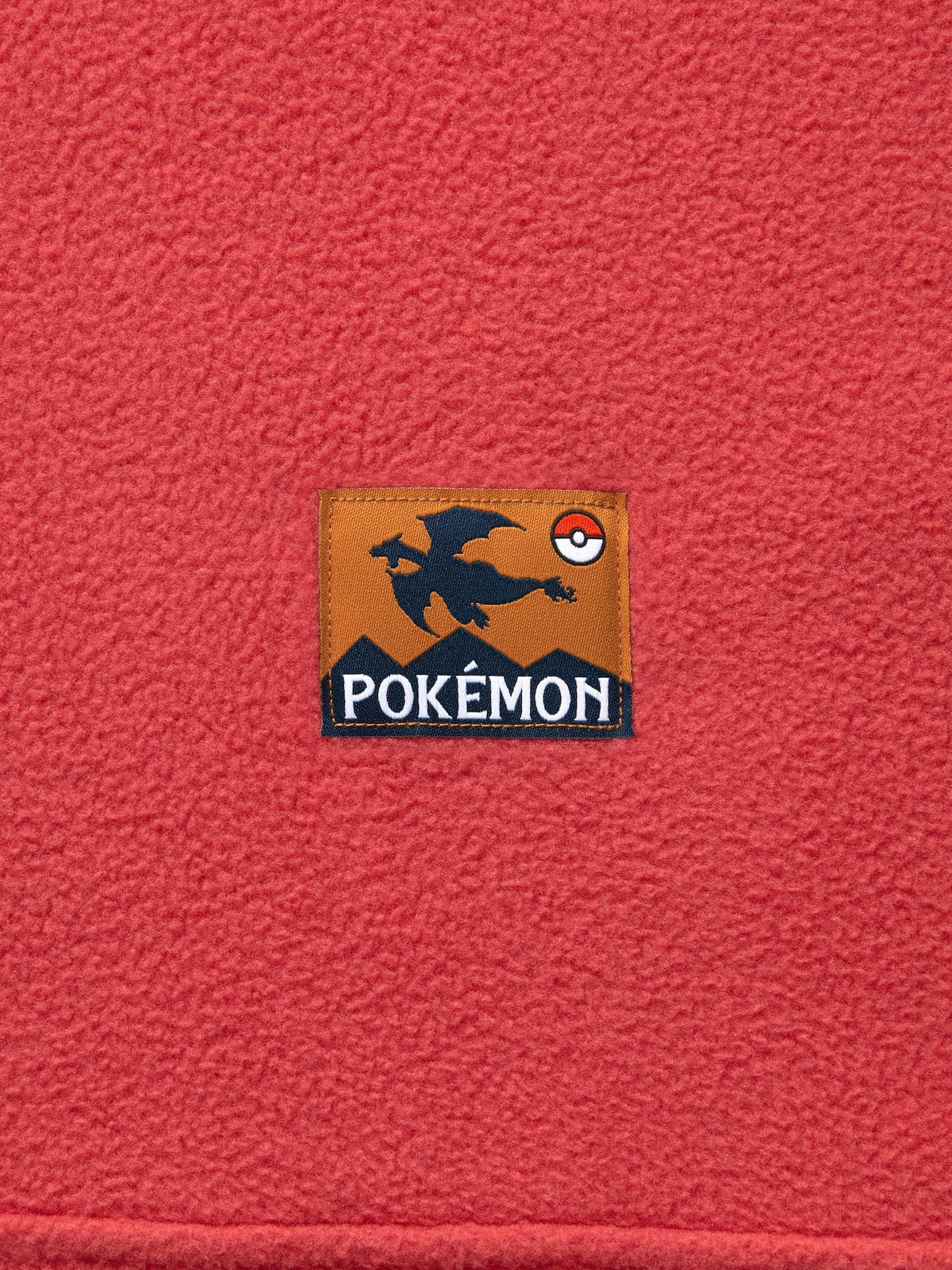 Pokemon x GU Charizard Half-Zip Fleece Pullover — Red [Pre-Order Oct 2026]