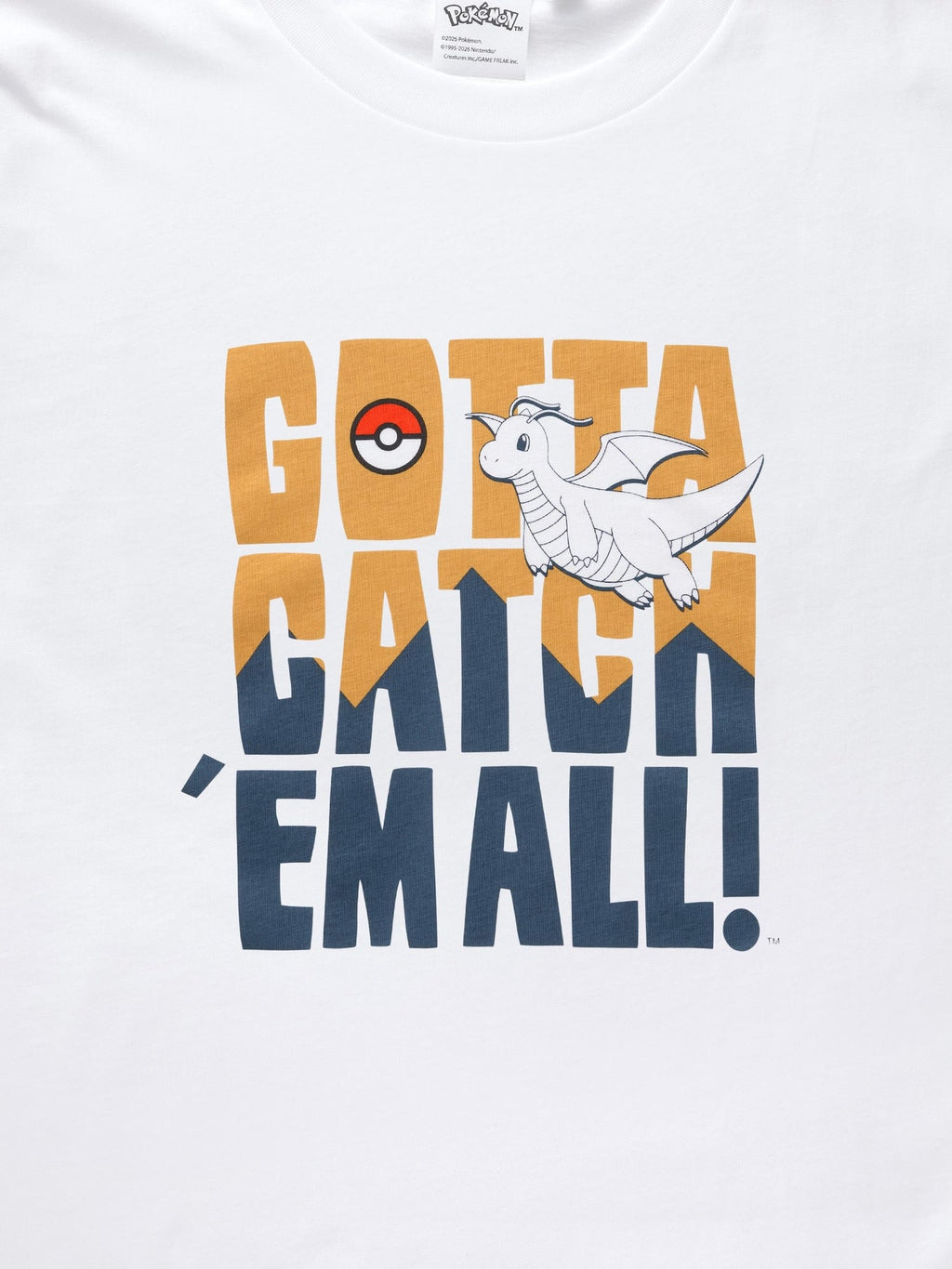 Pokemon x GU Dragonite Graphic T-Shirt — White [Pre-Order Oct 2026]